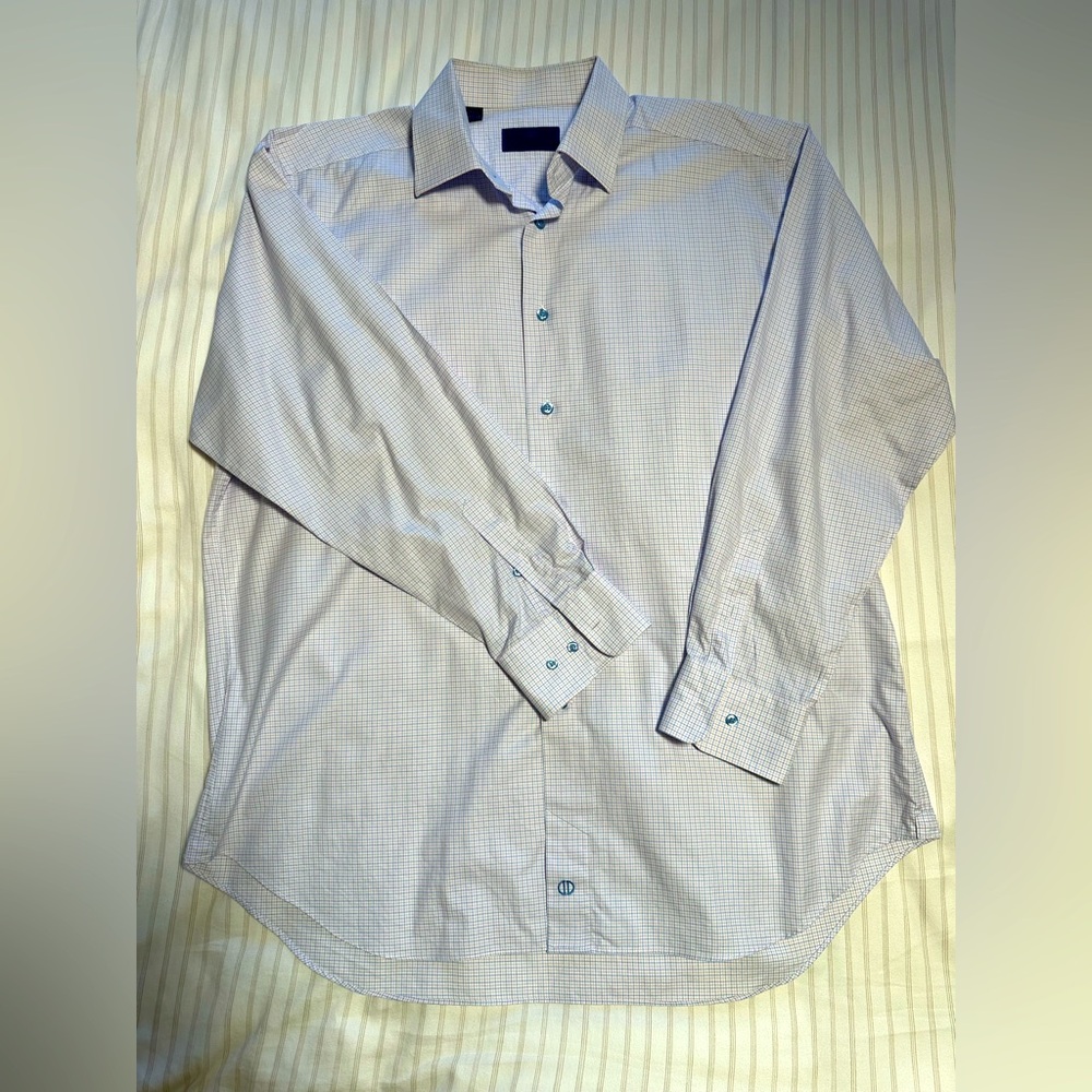David Donahue Dress Shirt 17.5, 34/35